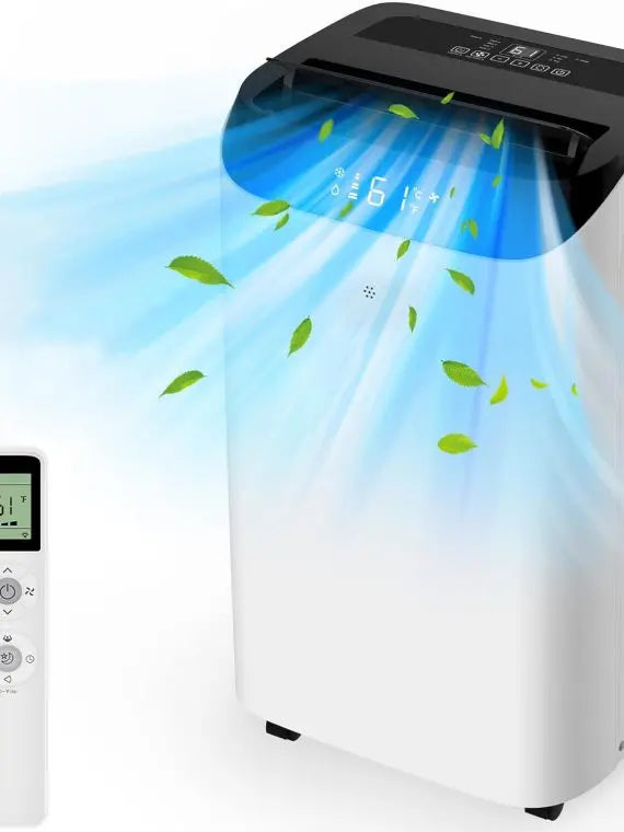 Portable 12000 BTU Air Conditioner with Remote, 3-in-1 Cooling, Fan & Dehumidifier, Covers 700 sq.ft, Smart Sleep Mode, 3 Speeds, Auto Swing, 24H Timer