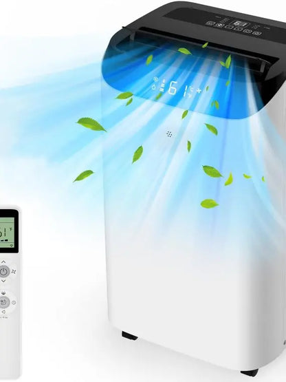 Portable 12000 BTU Air Conditioner with Remote, 3-in-1 Cooling, Fan & Dehumidifier, Covers 700 sq.ft, Smart Sleep Mode, 3 Speeds, Auto Swing, 24H Timer