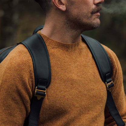 Leather Backpack - Black