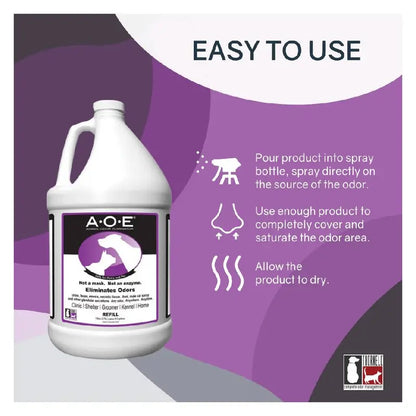 AOE Animal Odor Eliminator Gallon  Veterinary-Approved Cedar Scent Deodorizer for Pets & Fabrics