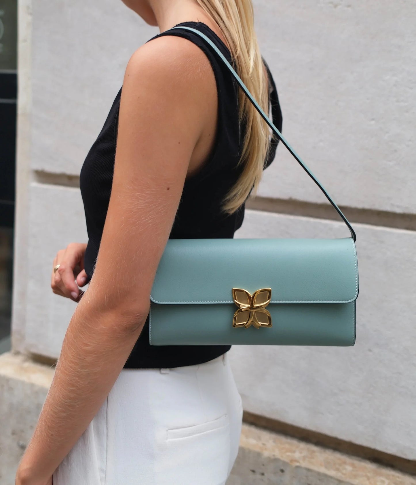 Hortensia Clutch | Vert Jade