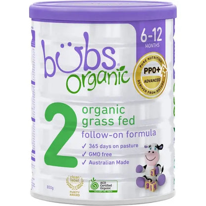 Bubs Organic 28.2 oz Grass-Fed Stage 2 Powder Infant Formula