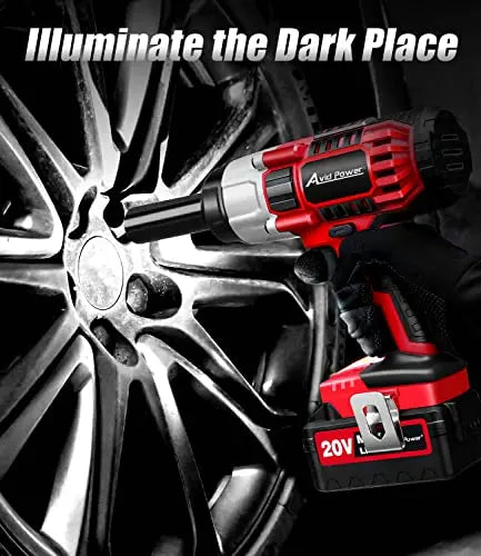 AVID POWER Cordless Impact Wrench, 1/2 Impact Gun with 3A Li-ion Battery