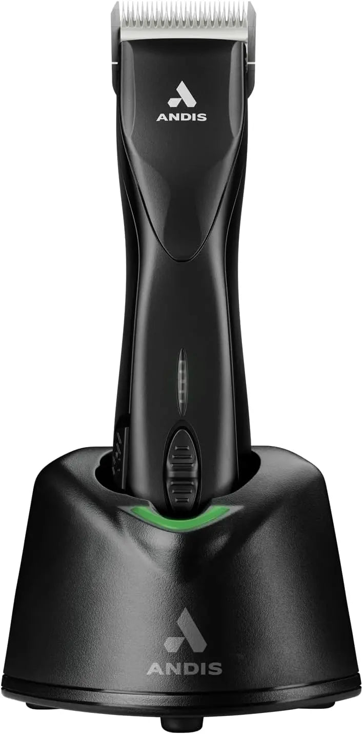 Andis Pulse Zr II Cordless Dog Clipper, 5-Speed, Detachable Blade, Removable Lithium-Ion Battery, LED Charge Light, Black