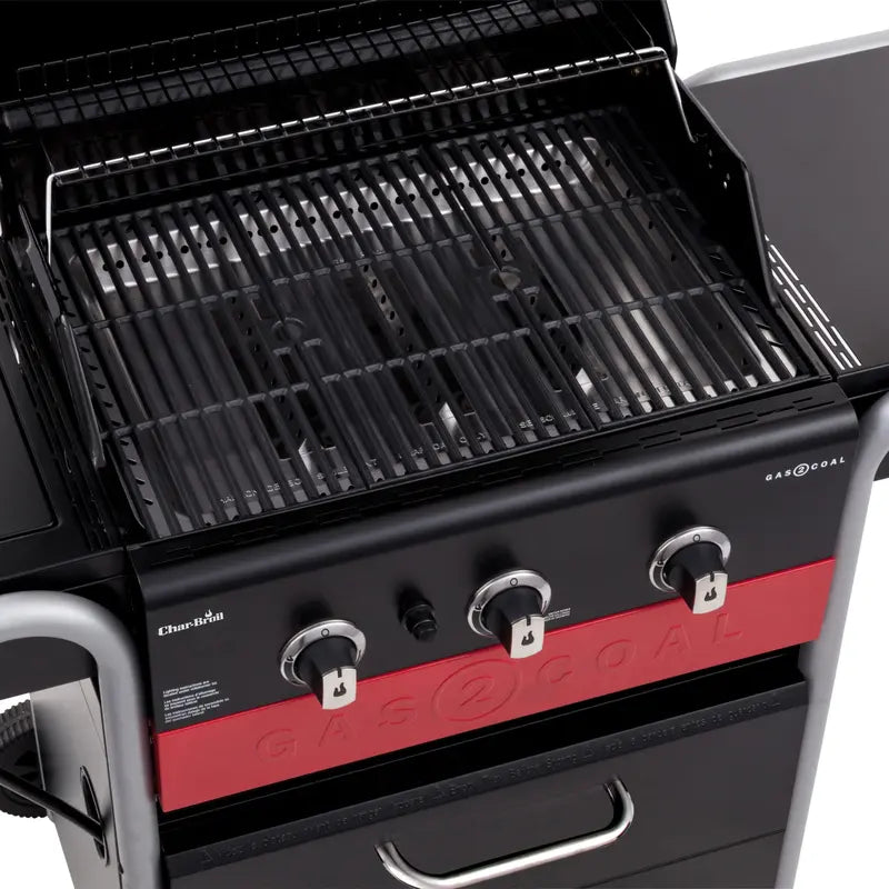 Gas2Coal 3-Burner LP Gas & Charcoal Outdoor Grill Combo