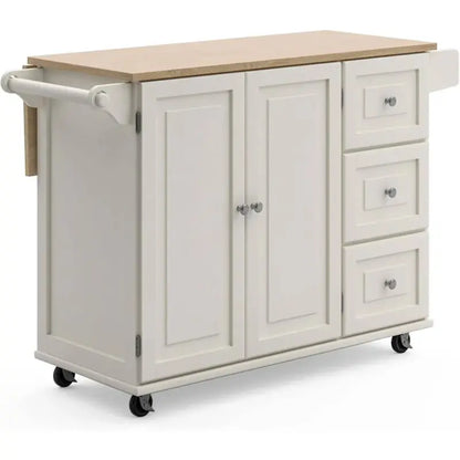 Homestyles Dolly Madison Mobile Kitchen Island  Drop-Leaf Breakfast Bar with Casters