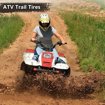 Set of 2 All-Terrain ATV Tires  26¡Á12-12, 6-Ply Rating, Black