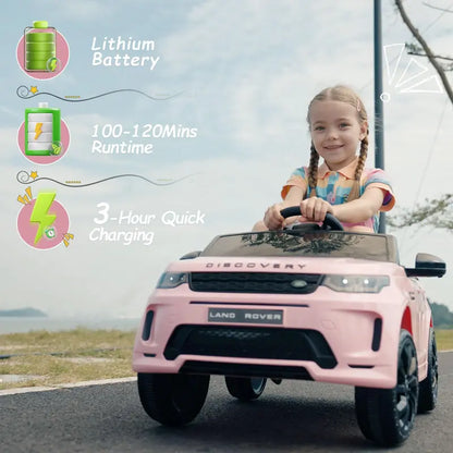 TEOAYEAH Licensed Land Rover Kids’ Ride-On Car  Lithium-Ion Powered, Remote-Controlled, Built-in Music, Realistic Styling