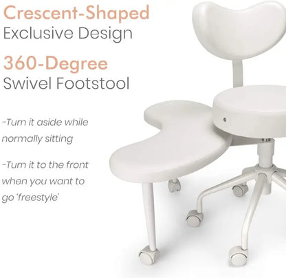 Pipersong Ergonomic Meditation Chair  Cross-Legged Seating with Adjustable Height & Lumbar Support