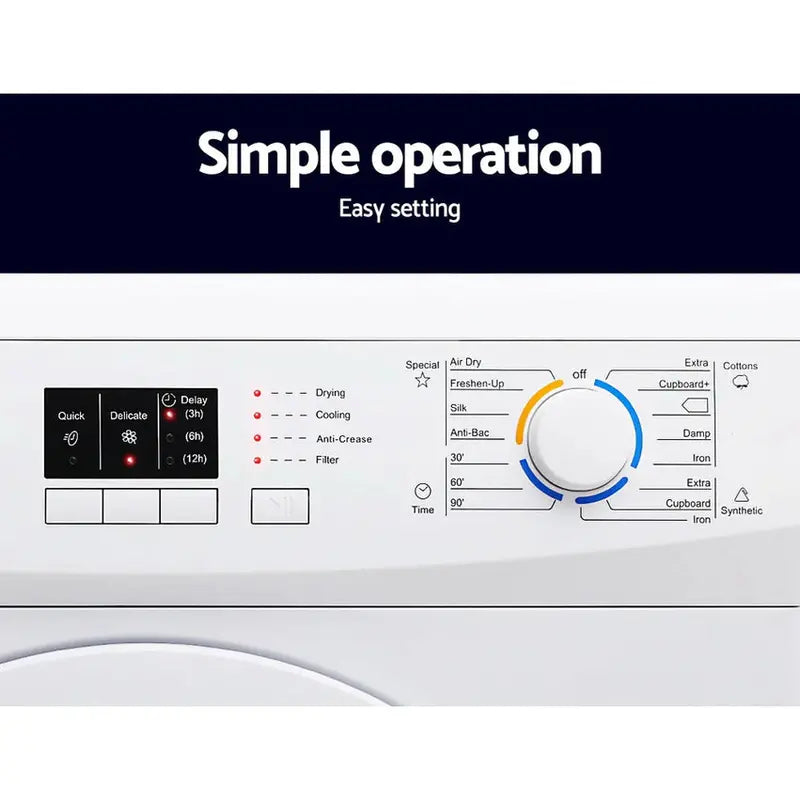 Devanti 7kg Vented Tumble Dryer in White