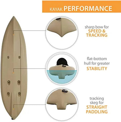 Lifetime Tamarack Angler 100 Fishing Kayak  Stable Sit-On-Top Recreational Kayak for Anglers