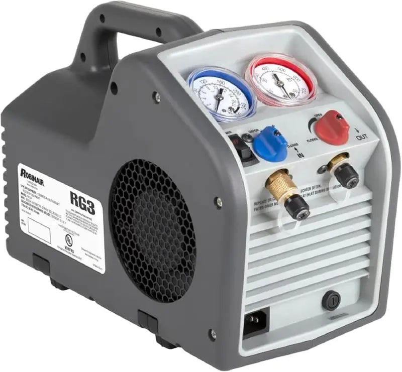 Portable 115V Refrigerant Recovery Machine  Dual-Phase (Liquid & Vapor)  Robinair Model