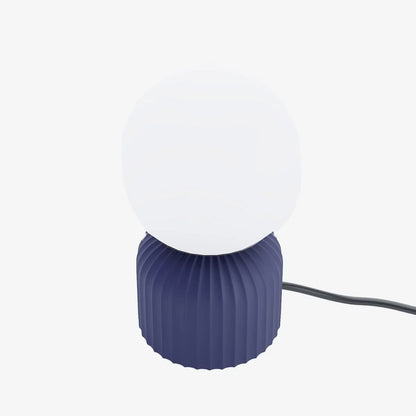 Lampe   poser en c ramique et globe en verre