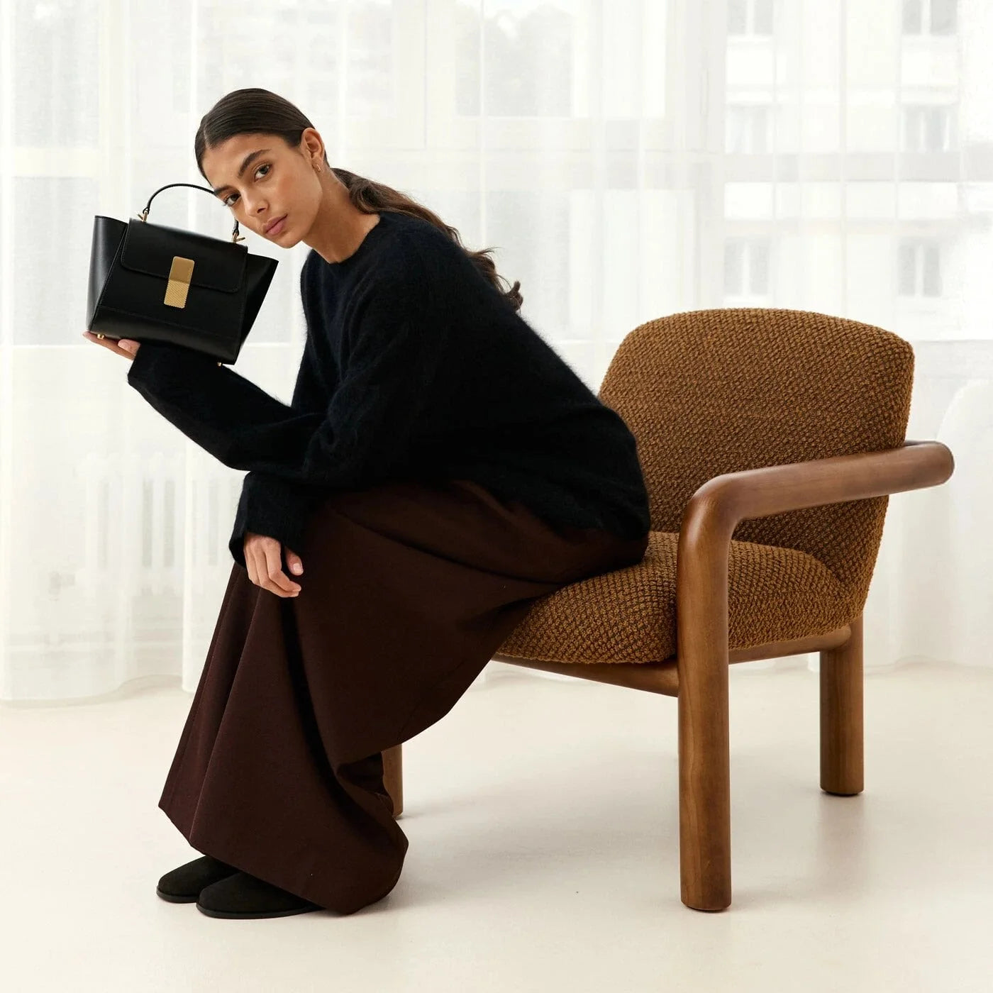Mini Marly - Cuir Box Noir