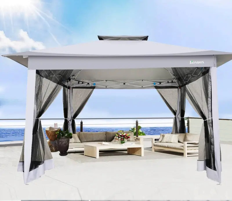 HOTEEL 10×30 ft Commercial-Grade Event Tent with Eight Adjustable Sidewalls  Ideal for Weddings and BBQs