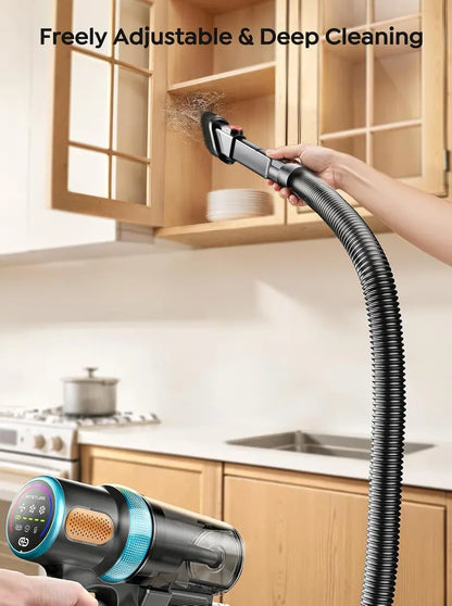 650W Cordless Stick Vacuum Cleaner with 55KPA Suction, 70-Min Runtime, LED Touchscreen & Wall Mount Station for Homes, Carpets, and Pet Hair