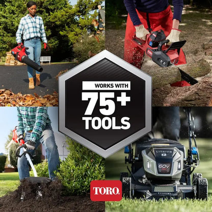 Toro 60V Max Lithium-Ion Brushless Cordless 15 in. / 13 in. String Trimmer  2.0 Ah Battery and Charger Included 51831