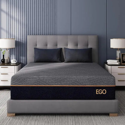 EGOHOME 14″ King Size Cooling Gel Memory Foam Mattress  CertiPUR-US Certified, Made in USA, Therapeutic Medium Support