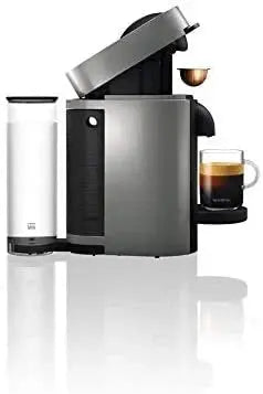 Nespresso VertuoPlus Espresso & Coffee Machine by De’Longhi  Grey with Aeroccino Milk Frother