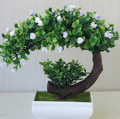 Decorative Artificial Bonsai Plant  Silk Flowers on PVC Stem (20 cm)