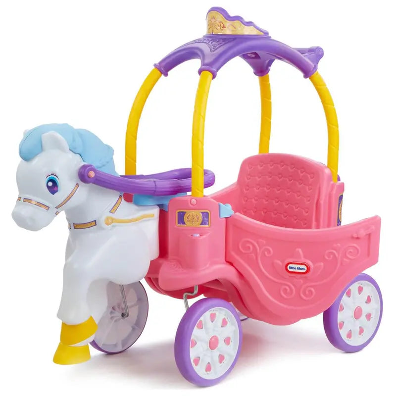 Little Tikes Princess Horse and Carriage Ride-On Toy, Multicolor, Ages 18 Months to 5 Years