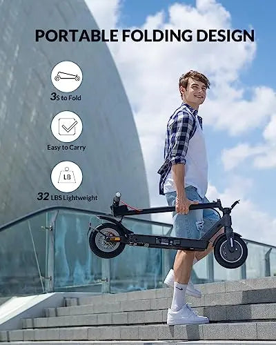 5th Wheel Foldable Electric Scooter for Adults  Compact Design with Integrated Turn Signals