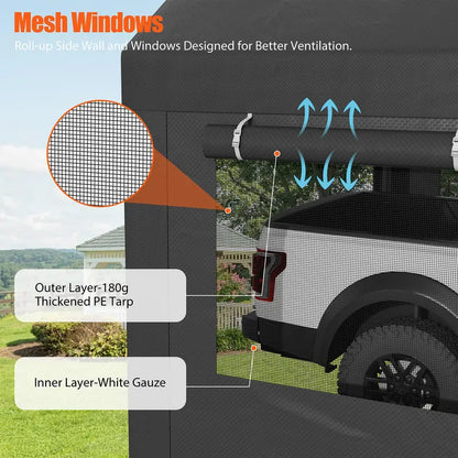 JYQAQA 12×20 FT Heavy-Duty Carport Canopy  All-Season, UV-Resistant Shelter for Vehicle Protection