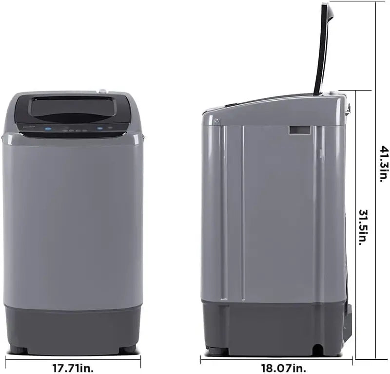Comfee 0.9 cu.ft LED Portable Washer  Space-Efficient Full-Automatic Machine with 5 Wash Programs and Dual Rollers