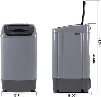 Comfee 0.9 cu.ft LED Portable Washer  Space-Efficient Full-Automatic Machine with 5 Wash Programs and Dual Rollers
