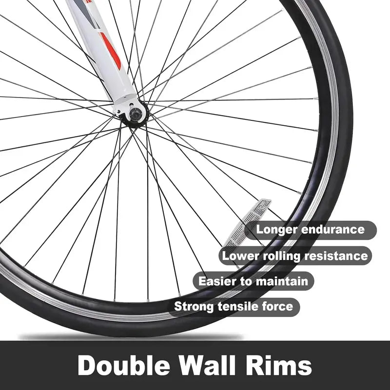 WEIZE 700C Road Bike  Shimano 14-Speed Commuter Bicycle with Drop Handlebars for Urban Riding