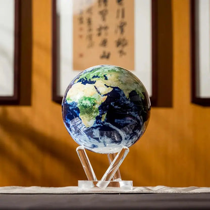 MOVA 4.5″ Light-Powered Self-Rotating Globe  Earth Model with Animated Clouds