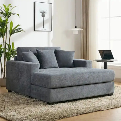 Adjustable Oversized Chaise Lounger  Available in Three Sizes with Complementary Pillows