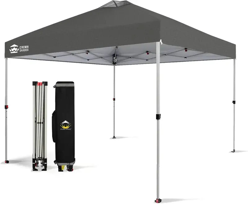 10×10 One-Click Pop-Up Awning  Silver-Coated Sunshade Canopy for Beach, Picnic & Outdoor Events