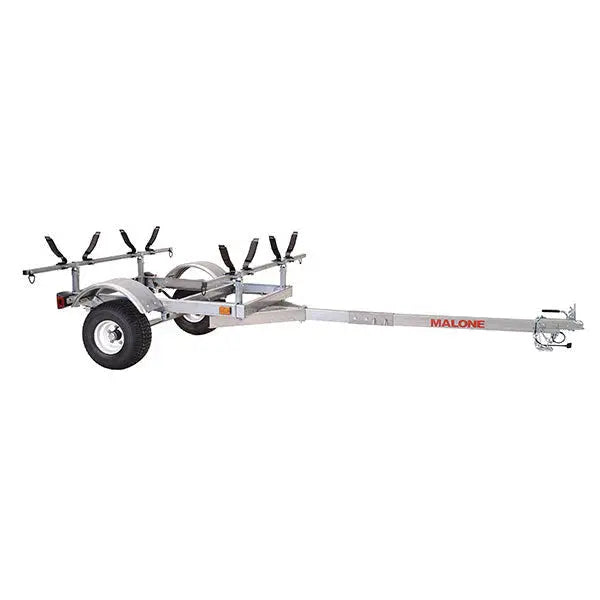 Malone LowMax 2-Kayak Trailer  600-Lb Capacity, Galvanized Steel Frame, LED Lighting, and 70-MPH Rated Tires