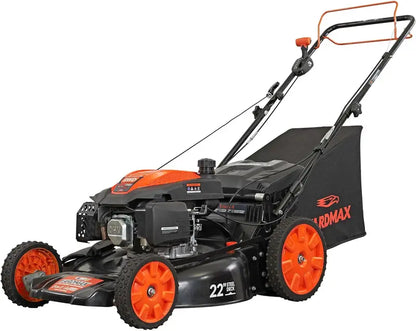 YARDMAX 22-Inch Gas Self-Propelled Lawn Mower  201cc Engine, 6-Speed CVT, 3-in-1 Function