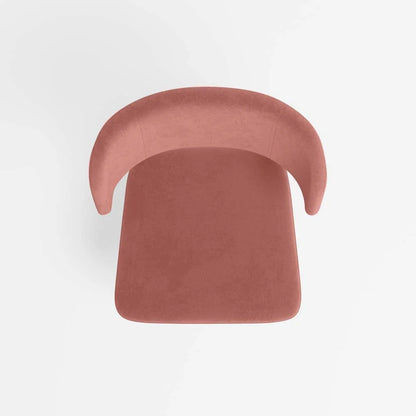 Lot de 2 chaises en velours rose vintage