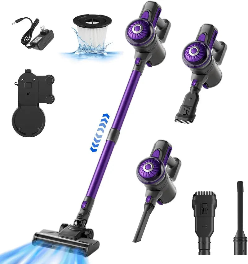 S1 2-in-1 Cordless Stick & Handheld Vacuum: Ultra-Lightweight, Compact Design for Apartments, Cars & Pet Hair on All Surfaces