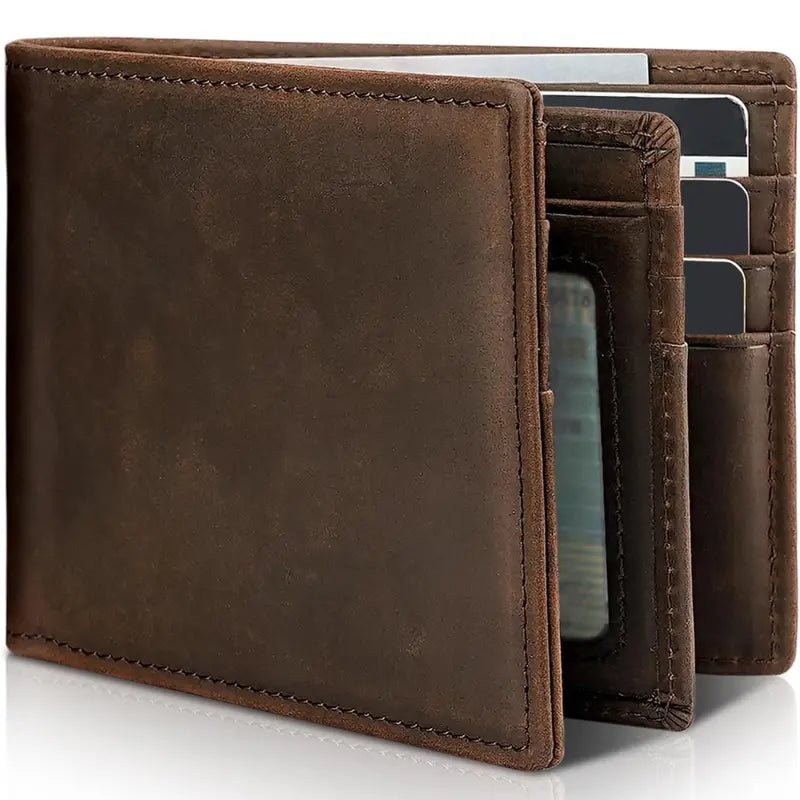 RFID-Blocking Bifold Wallet for Men  Slim &amp; Secure Card Storage
