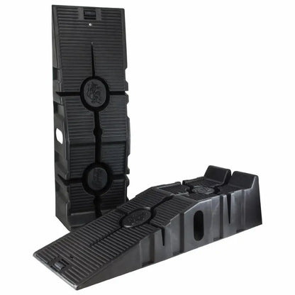 RhinoGear RhinoRamps 12,000lb Capacity Vehicle Ramps Pair  Skid-Resistant, Durable Plastic, Easy Storage