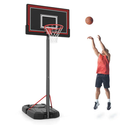 Height-Adjustable Portable Basketball Hoop  Outdoor Goal System with 44″ Shatterproof Backboard (7.510 ft range)