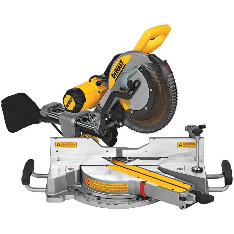 DWS779 15 Amp 12″ Double Bevel Sliding Compound Miter Saw  Wrench & Clamp Included