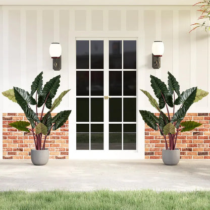 63-Inch Pre-Potted Faux Indoor Plant with 11 Lifelike Leaves and Adjustable Stems