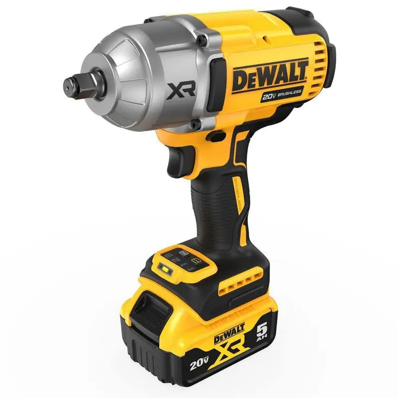 DEWALT 20V MAX XR 1/2″ Cordless Impact Wrench Kit, High Torque, LED Light, Battery Included