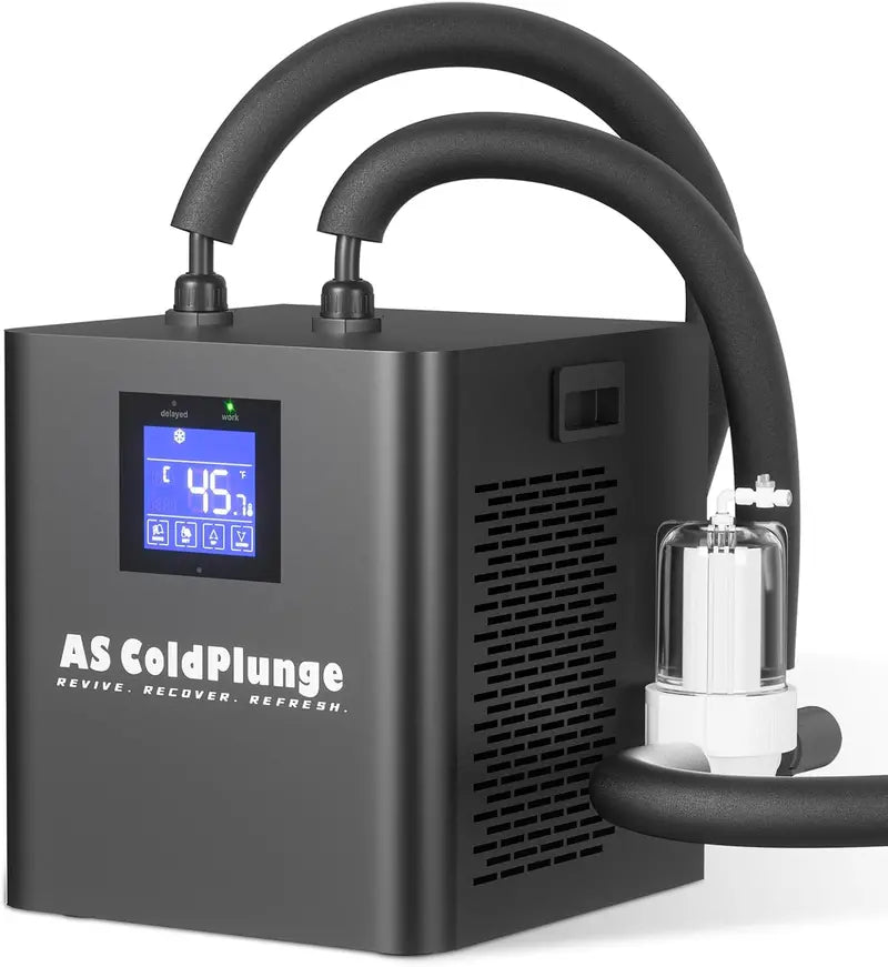 1/3 HP Cold Plunge Water Chiller: External Filter Pump & Cooling System for Home Ice Bath Tubs