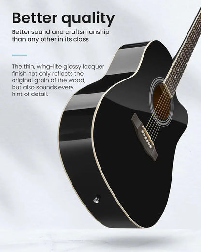 Moukey 41-Inch Acoustic Guitar Starter Pack  Beginner-Friendly for Teens & Adults