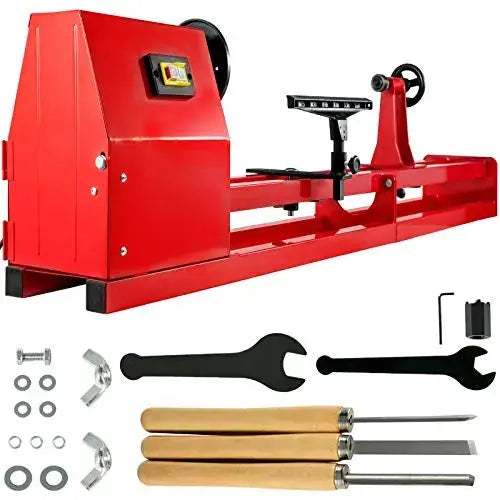 Mophorn 14″ x 40″ Benchtop Wood Lathe  Includes 3 Turning Chisels
