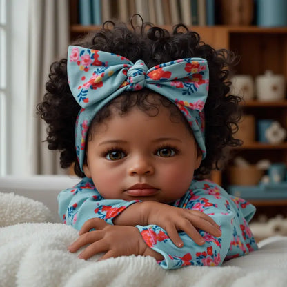 JIZHI 20″ Realistic Reborn Baby Doll, Lifelike Vinyl Girl with Clothes & Accessories, Ages 3+