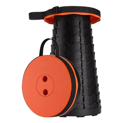 Height-Adjustable Collapsible Stool for Camping, Fishing, or Tailgating