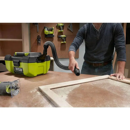 RYOBI ONE+ 18V 3-Gallon Cordless Wet/Dry Vacuum Kit  Includes 4.0 Ah Battery & Charger