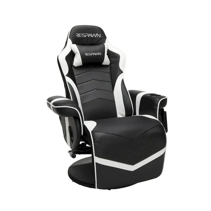 Ergonomic Gaming Recliner Chair  Adjustable Reclining Seat with Integrated Footrest